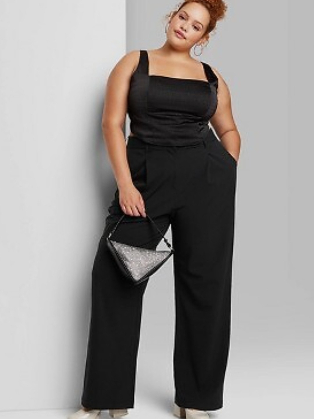 A New Day Black Wide-Leg Pants Size 17